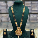 JCM Royal Pota Stone Black Beads Meenakari Pattern Mangalsutra Set