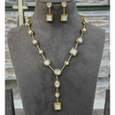 JCM Geometric Kundan Necklace Set with Matching Earrings