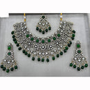 JCM Heavy Designer Kundan Set with Beads and Crystal Accents