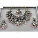 JCM Heavy Designer Kundan Set with Beads and Crystal Accents