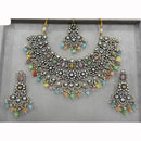 JCM Heavy Designer Kundan Set with Beads and Crystal Accents