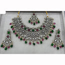 JCM Heavy Designer Kundan Set with Beads and Crystal Accents