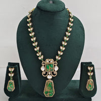 JCM Elegant Marble Inspired Stones and Kundan Necklace Set
