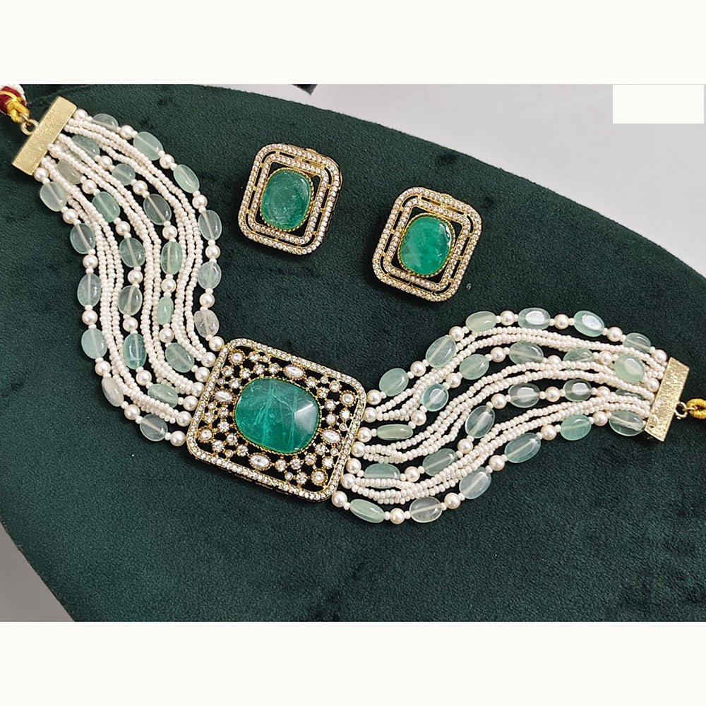 JCM Pearl and Beads Traditional Choker Necklace Set
