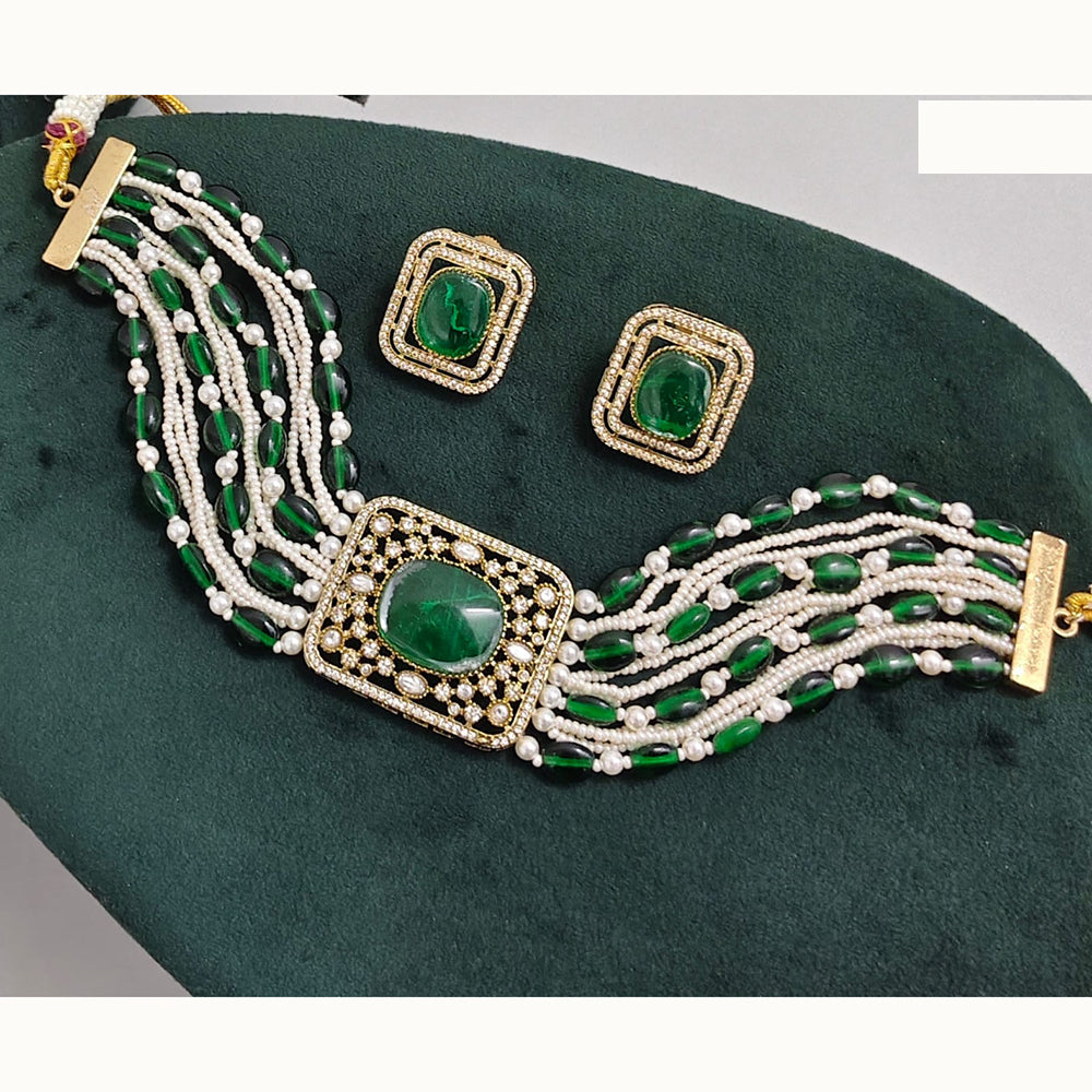JCM Pearl and Beads Traditional Choker Necklace Set