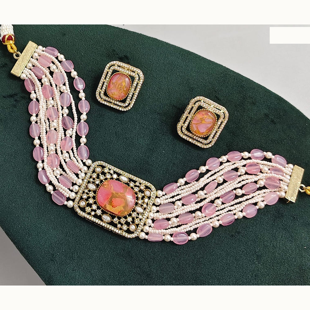 JCM Pearl and Beads Traditional Choker Necklace Set
