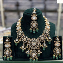 JCM Majestic Kundan Bead Droplets Necklace Set with Matching Earrings