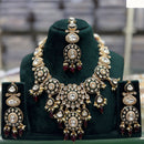 JCM Majestic Kundan Bead Droplets Necklace Set with Matching Earrings