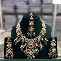 JCM Majestic Kundan Bead Droplets Necklace Set with Matching Earrings
