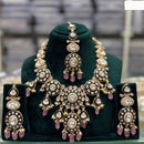 JCM Majestic Kundan Bead Droplets Necklace Set with Matching Earrings