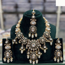 JCM Majestic Kundan Bead Droplets Necklace Set with Matching Earrings