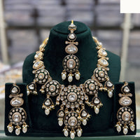 JCM Majestic Kundan Bead Droplets Necklace Set with Matching Earrings