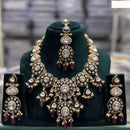 JCM Majestic Kundan Bead Droplets Necklace Set with Matching Earrings