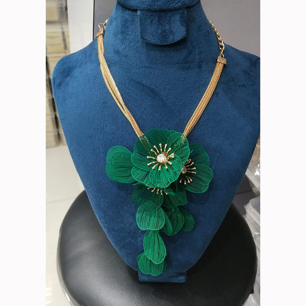 JCM Floral Design Austrian Stone Chain Pendant