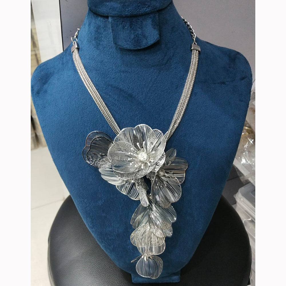 JCM Floral Design Austrian Stone Chain Pendant