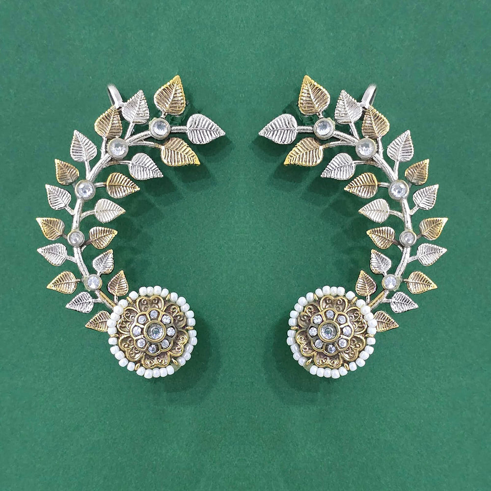JCM Austrian Stone Whispering Leaves Heritage Ear Cuffs