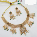 JCM Elegant Pearl Drop Kundan Meenakari Necklace Set with Earrings