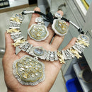JCM Classic Luxe Pota Stone Peacock Design Necklace Set