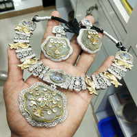 JCM Classic Luxe Pota Stone Peacock Design Necklace Set