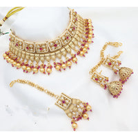 JCM Timeless Elegance Pota Kundan And Pearl Necklace Set