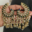 JCM Ethnic Elegance Kundan and Pearl Dangler Earrings
