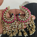JCM Ethnic Elegance Kundan and Pearl Dangler Earrings
