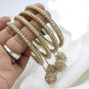 JCM Elegant Glow Austrian Stone And Pearl Bangle Set