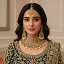 JCM Traditional Glam Pota Stone And Pearl Necklace Set