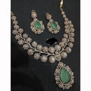JCM Floral Turquoise And Austrian Stone Accents Necklace Set