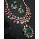 JCM Floral Turquoise And Austrian Stone Accents Necklace Set