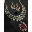 JCM Floral Turquoise And Austrian Stone Accents Necklace Set