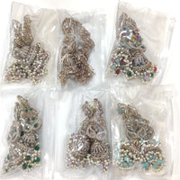 JCM Designer Crystal Pearl And Beads Traditional Jhumki Earrings