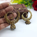 JCM Elegant Crystal Stone Pearl Drop Jhumki Earrings