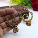 JCM Elegant Crystal Stone Pearl Drop Jhumki Earrings