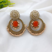 JCM Shimmering Crystal Stone And Pearl Dangler Earrings