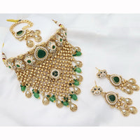 JCM Heritage Kundan Pearl And Beaded Meenakari Choker Necklace Set