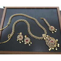 JCM Luxury Look American Diamond Long Necklace Set