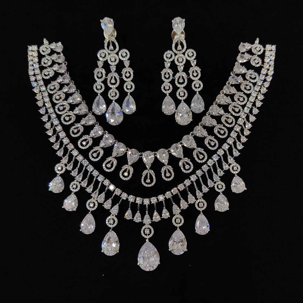 JCM Designer American Diamond Necklace Jewellery Set