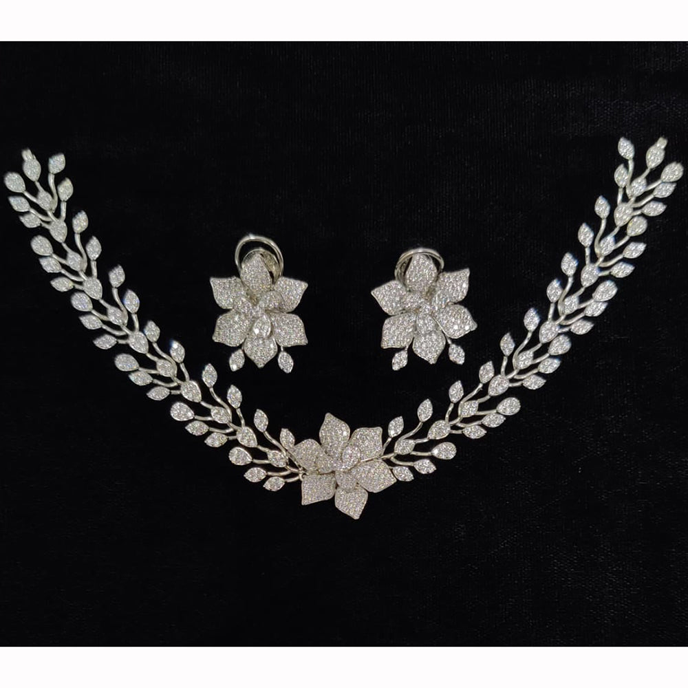 JCM Designer American Diamond Necklace Jewellery Set