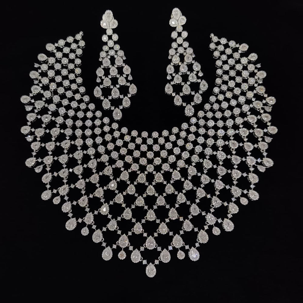 JCM Designer American Diamond Necklace Jewellery Set
