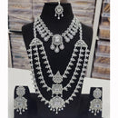 JCM Royal Look American Daimond Double Necklace Jewellery Set