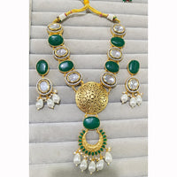 JCM Premium Pota Stone And Austrian Stone Pearl Necklace Set