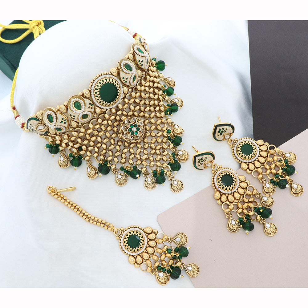 JCM Premium Pota Stone And Beads Choker Necklace Set