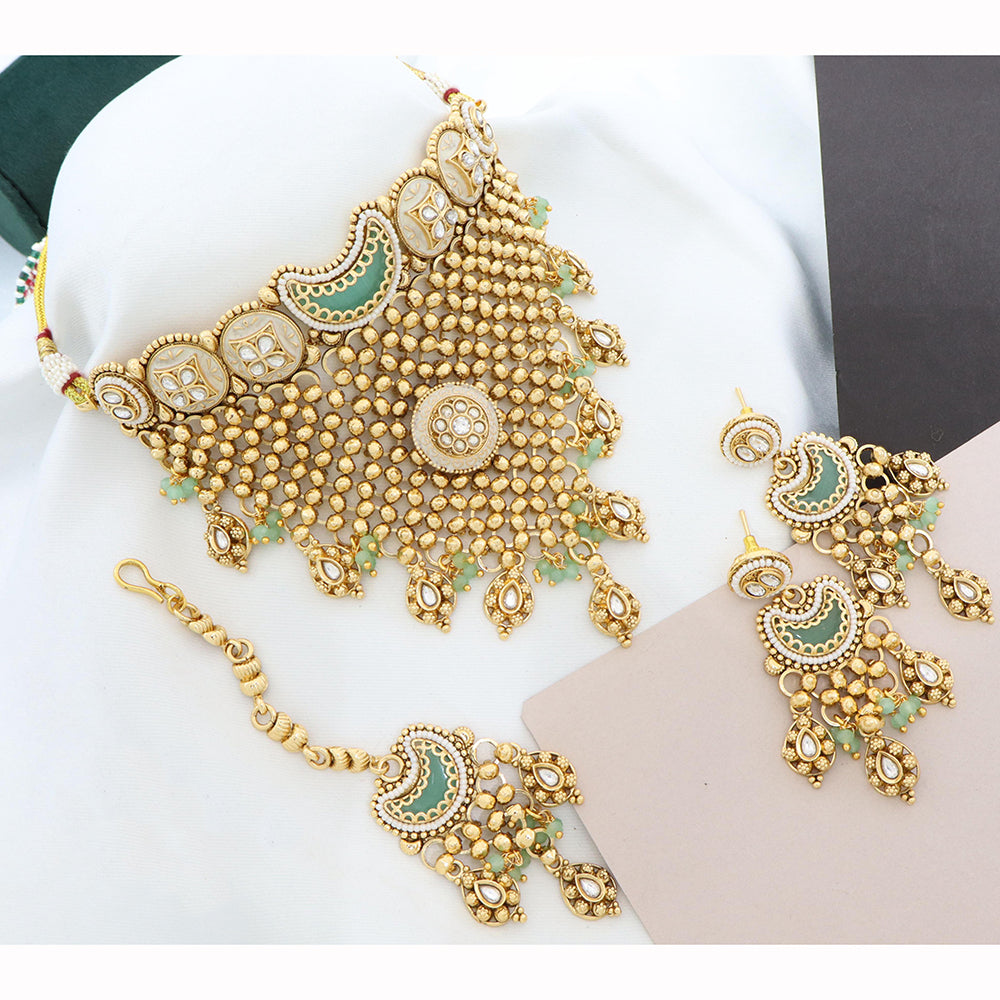 JCM Premium Pota Stone And Beads Choker Necklace Set