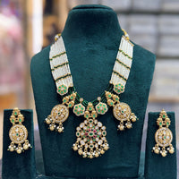 JCM Heritage Pearl And Pota Stone Designer Necklace Set