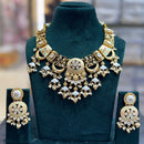 JCM Heritage Pearl And Pota Stone Meenakari Designer Necklace Set