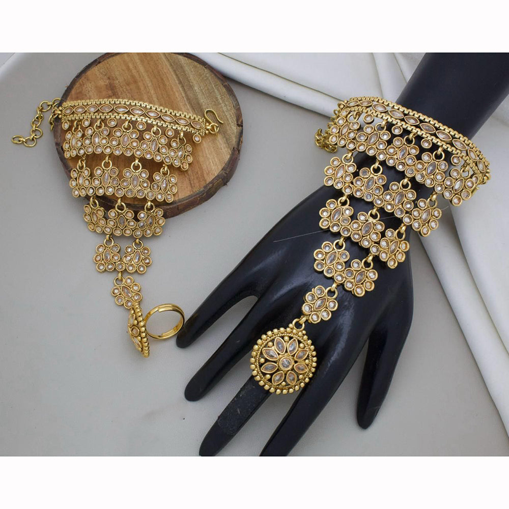 JCM Antique Crystal Stone Hand Harness Set