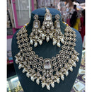 JCM Antique Finish Austrian Stone And Pearl Necklace Set