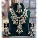 JCM Antique Finish Pota Stone Pearl And Meenakari Beads Necklace Set