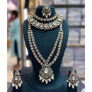 JCM Antique Finish Pota Pearl And Austrian Beads Double Necklace Set